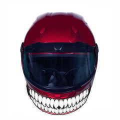 Motorcycle Helmet Decoration Sticker Teeth DIY Decals