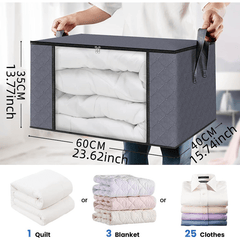 Large Capacity Storage Box Fabric Foldable Storage Box Sturdy Zipper Reinforced