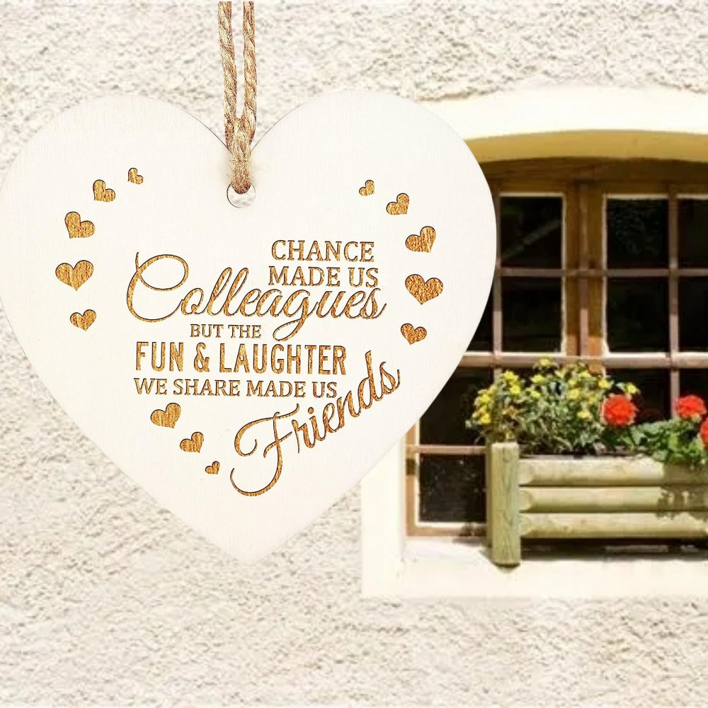 Wooden Hanging Tag Friendship Plaque