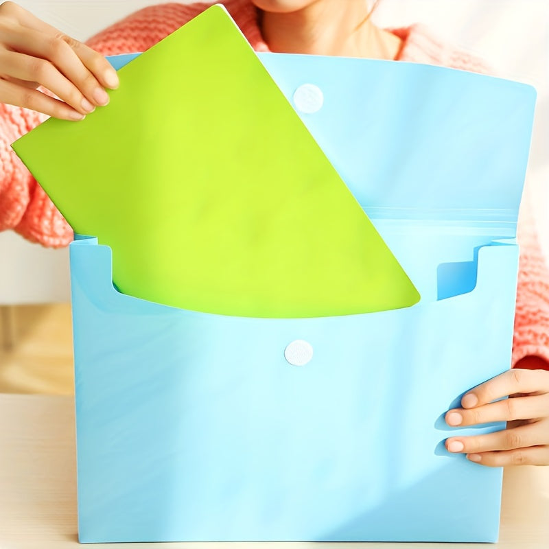 4pcs File Folder Portable Test Paper Bag Document Folder Large Capacity