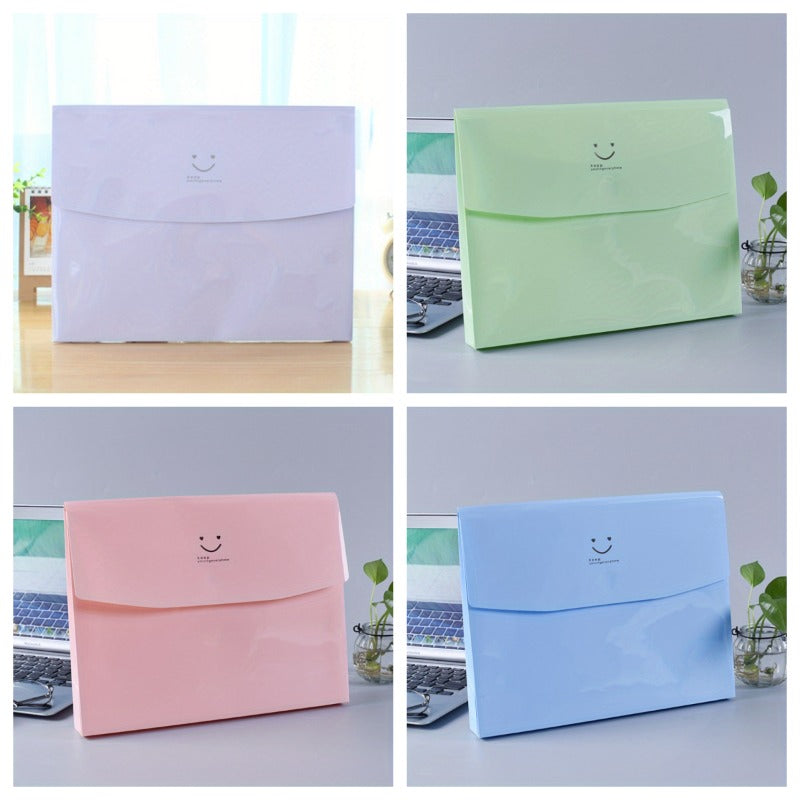 4pcs File Folder Portable Test Paper Bag Document Folder Large Capacity