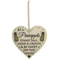 Wooden Hanging Heart Card Fun Friendship Gift