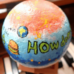 5.9in 3D Moon Light w/ Wooden & Plastic Base - Great for Kids DIY & Home Decor