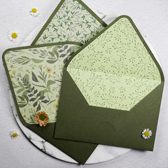 Avocado Green Gift Card Envelope Set