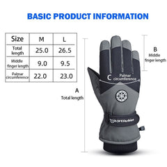 Winter Ski Gloves Touch Screen Waterproof Warm Sports Glove