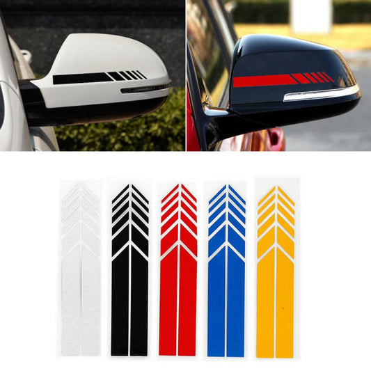 2pcs Car Sticker Racing Stripes Side Mirror Decor Decal Universal