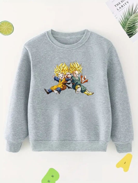 Boy's Anime Kids Graphic Sweatshirt Casual Long Sleeve Shirt