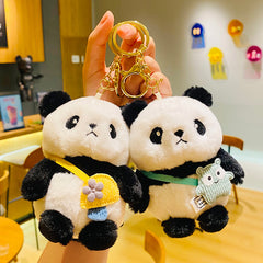 Plush Panda Doll Cute Key Chain Bag Pendant Gift for Couple