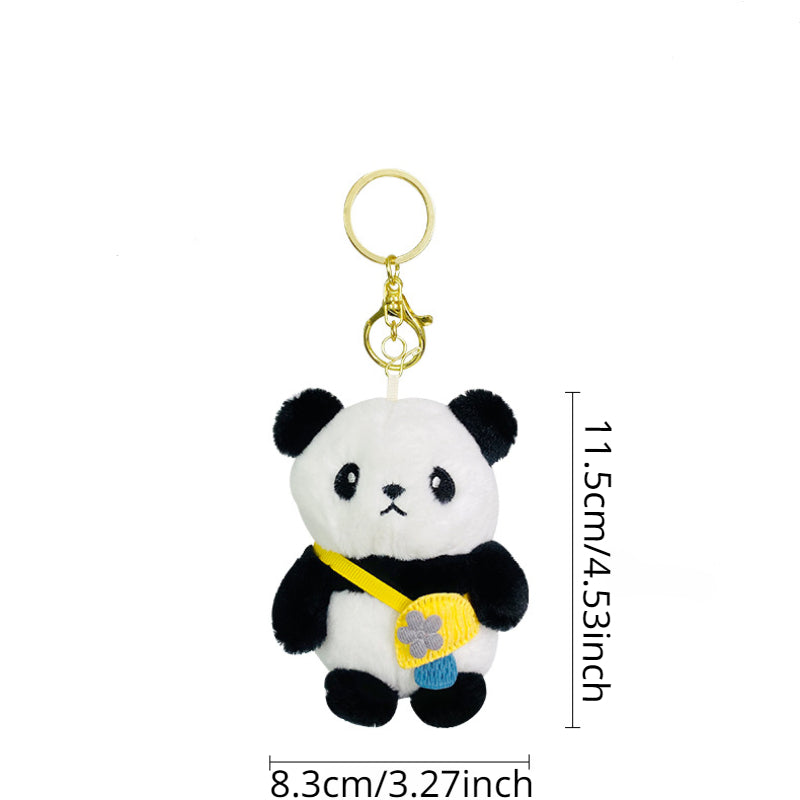 Plush Panda Doll Cute Key Chain Bag Pendant Gift for Couple