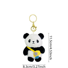 Plush Panda Doll Cute Key Chain Bag Pendant Gift for Couple