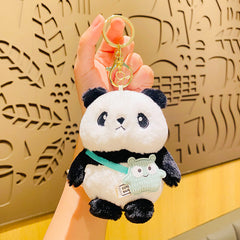 Plush Panda Doll Cute Key Chain Bag Pendant Gift for Couple