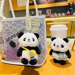 Plush Panda Doll Cute Key Chain Bag Pendant Gift for Couple