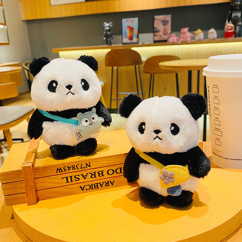 Plush Panda Doll Cute Key Chain Bag Pendant Gift for Couple