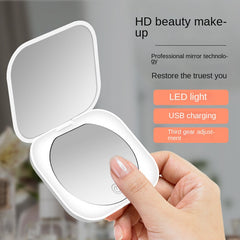 Double Sided LED Vanity Mirror 1X2X Magnification