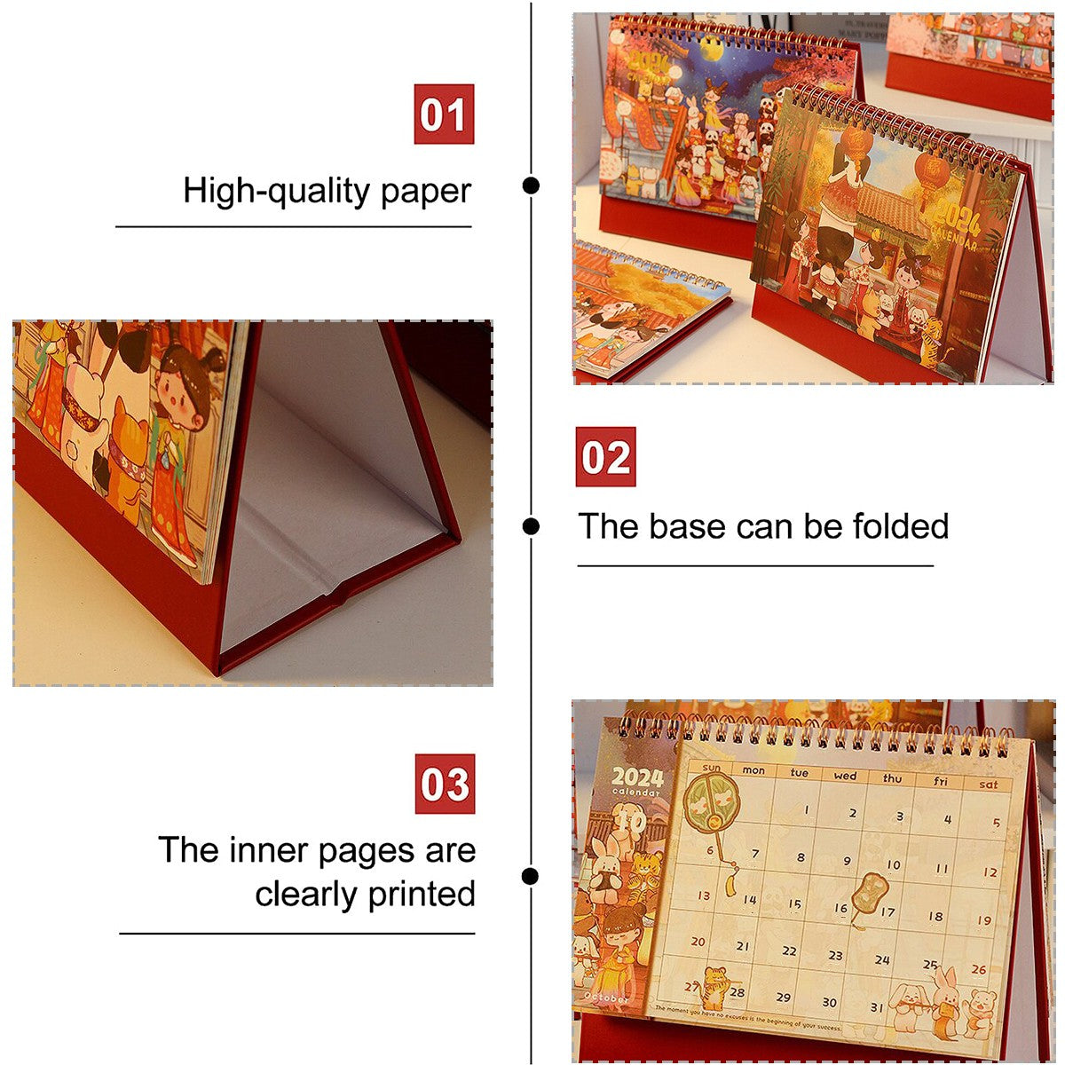 Cartoon Style Desk Calendar Year Of The Panda