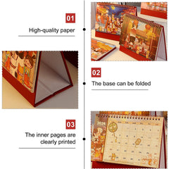 Cartoon Style Desk Calendar Year Of The Panda