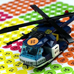 Neon Garage Sticker Set - 700 3/4 Round Retail Stickers