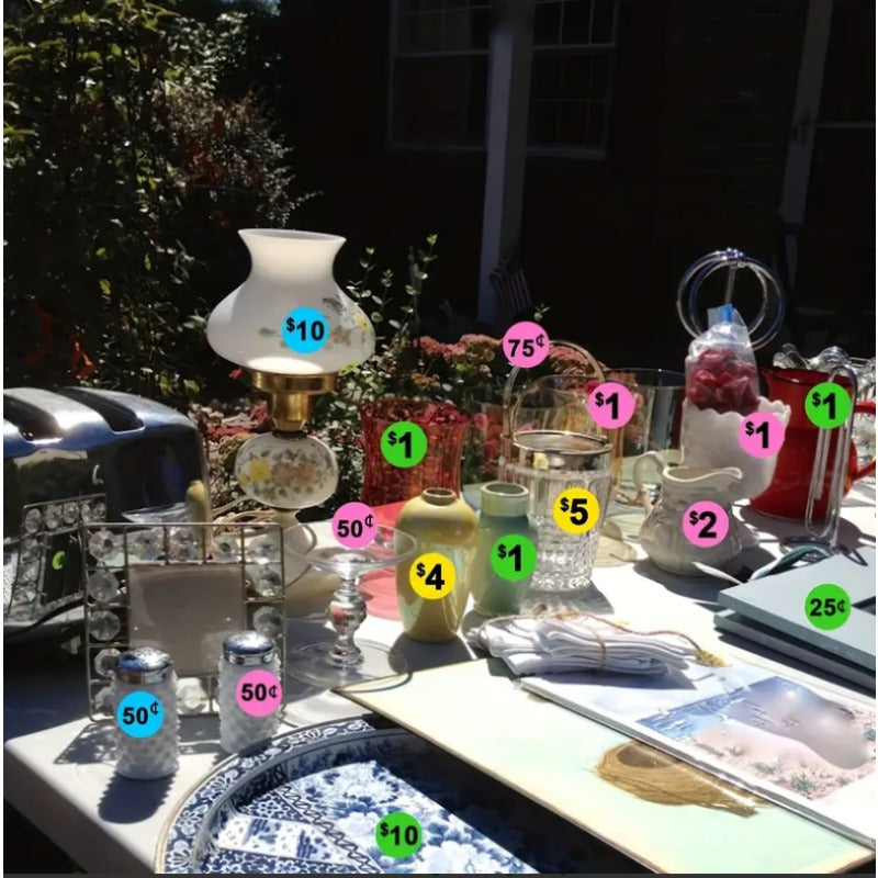 Neon Garage Sticker Set - 700 3/4 Round Retail Stickers