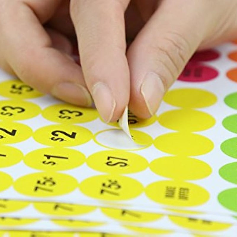 Neon Garage Sticker Set - 700 3/4 Round Retail Stickers