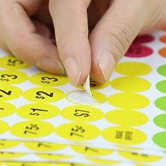 Neon Garage Sticker Set - 700 3/4 Round Retail Stickers