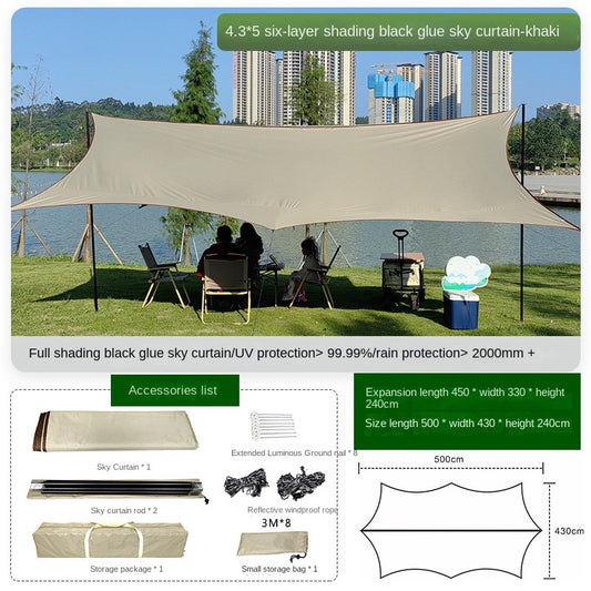 Portable Sunshade Butterfly Shaped Canopy for Camping
