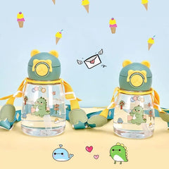MMBABY 550ml Cartoon Water Bottle With Straw Cup