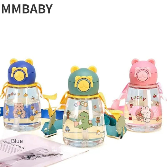 MMBABY 550ml Cartoon Water Bottle With Straw Cup
