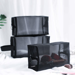 3 Pcs Travel Mesh Storage Bags Lightweight Carry On Bags Versatile Cosmetic Bags