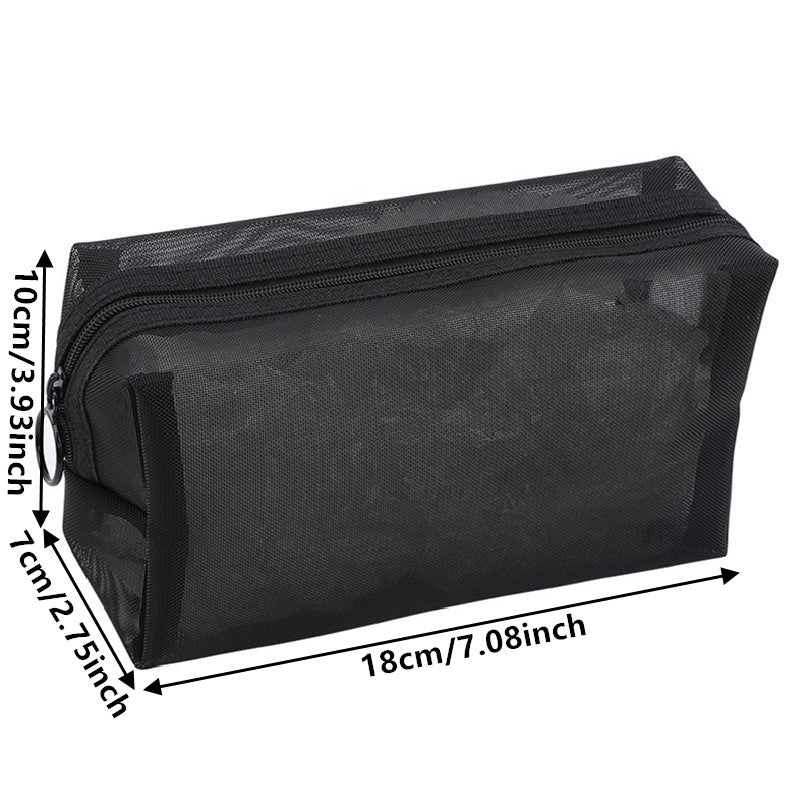 3 Pcs Travel Mesh Storage Bags Lightweight Carry On Bags Versatile Cosmetic Bags