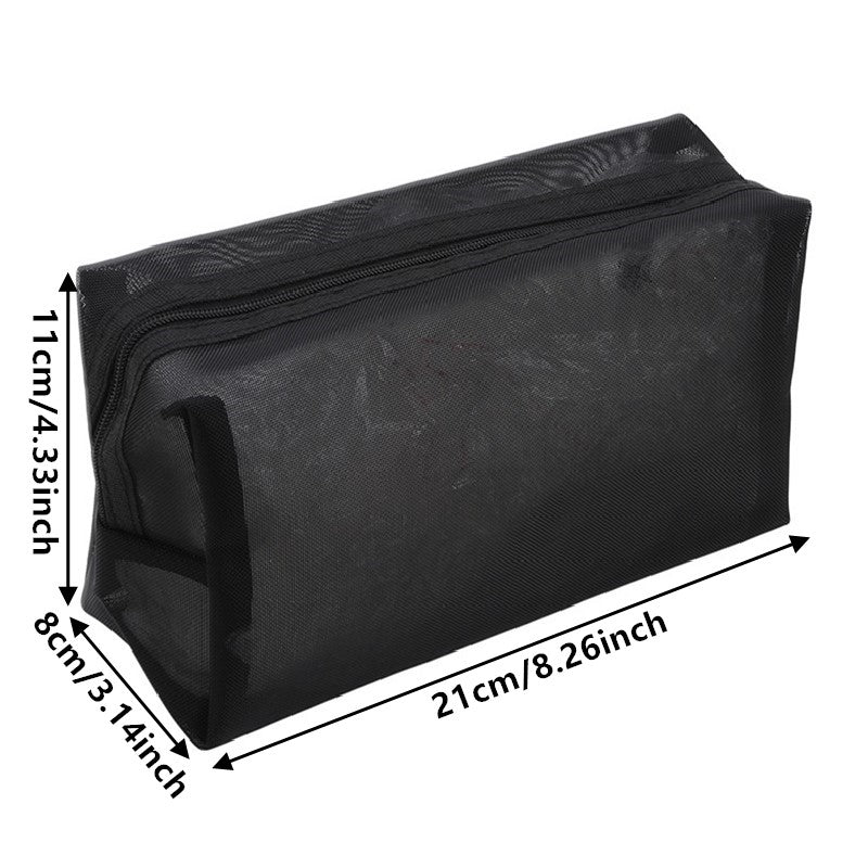 3 Pcs Travel Mesh Storage Bags Lightweight Carry On Bags Versatile Cosmetic Bags