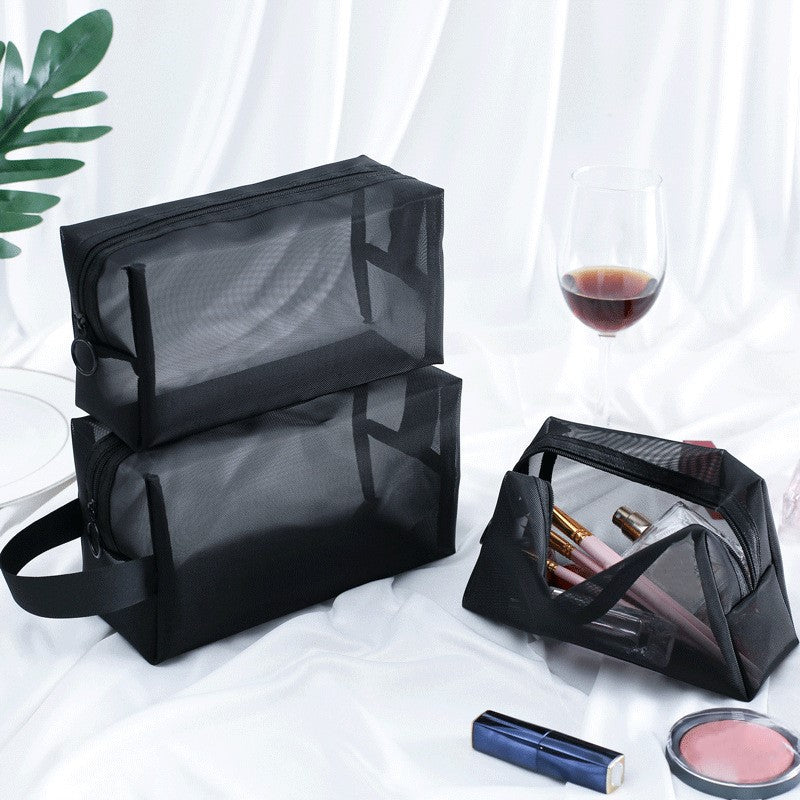 3 Pcs Travel Mesh Storage Bags Lightweight Carry On Bags Versatile Cosmetic Bags
