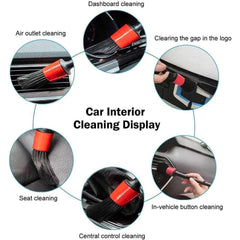 5pcs Car Motorcycles Detailing Brush Auto Cleaning Set Dashboard Air Outlet