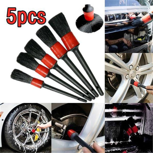 5pcs Car Motorcycles Detailing Brush Auto Cleaning Set Dashboard Air Outlet