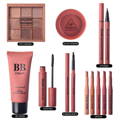 Professional 11Pcs All In One Makeup Kit Eyeshadow Blush Lipstick Mascara Set