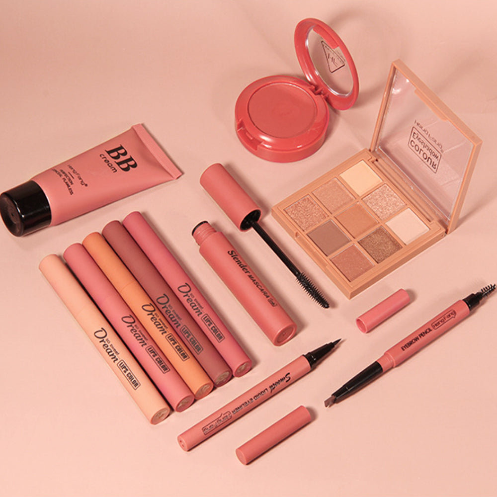 Professional 11Pcs All In One Makeup Kit Eyeshadow Blush Lipstick Mascara Set