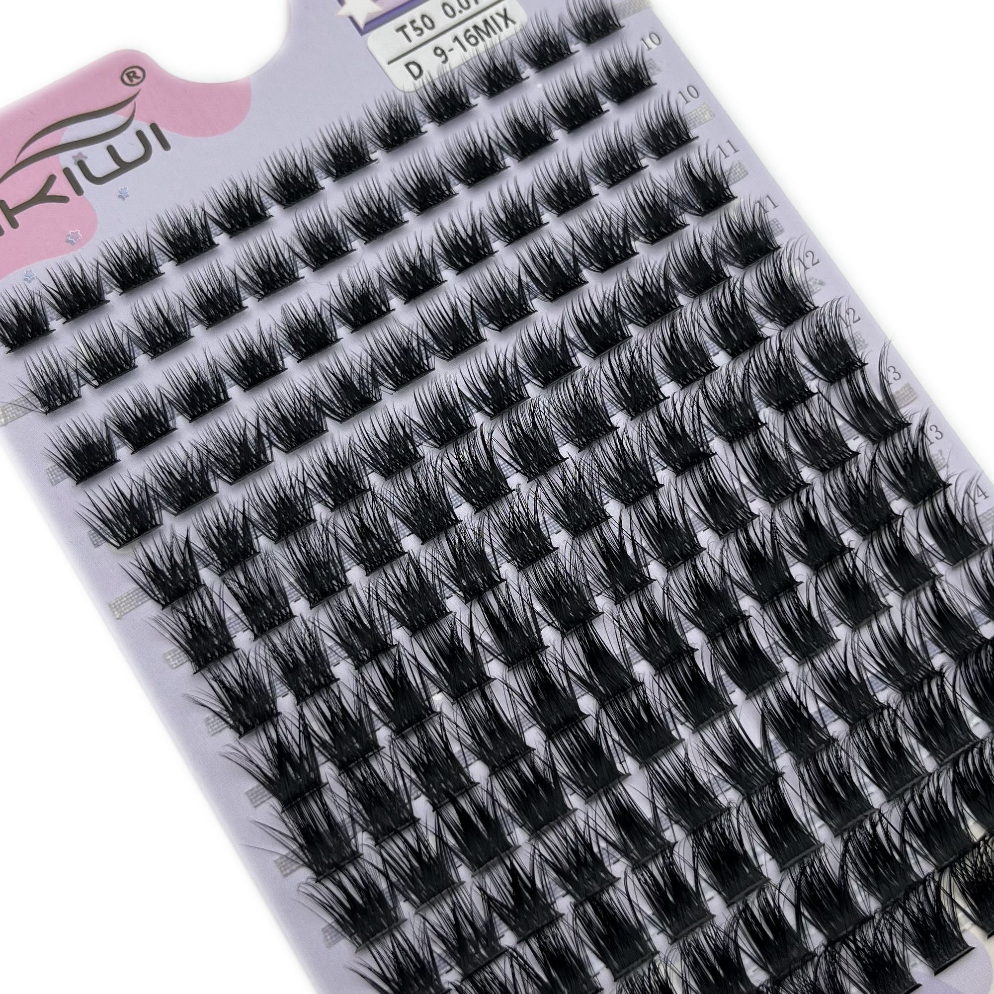 168pcs Cluster Lashes Mix D Curling Individual Eyelashes Extensions DIY Kit