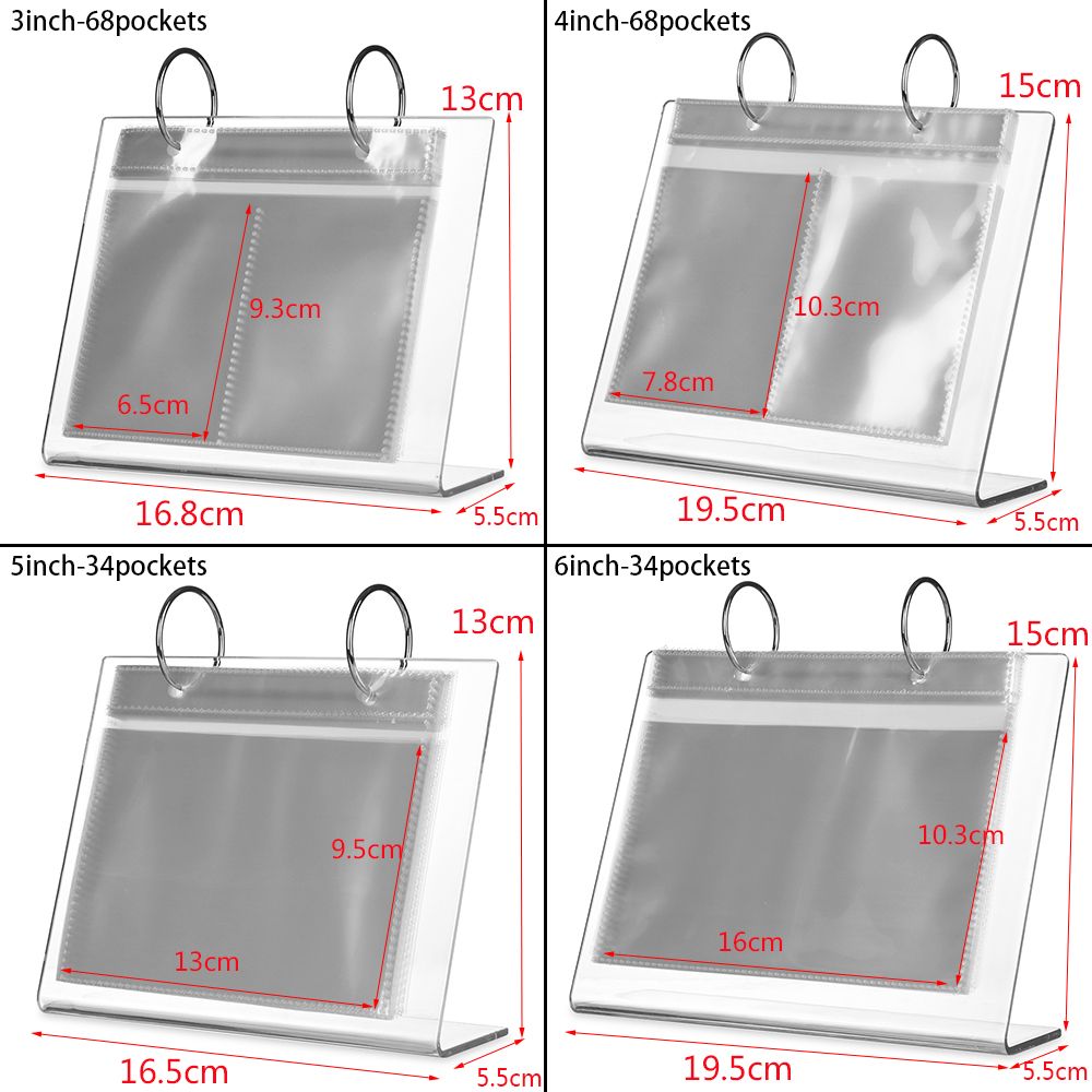 Desktop Acrylic Photo Frame Stand Card Binder Star Postcard Collection Album