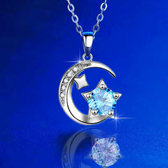 Moon Star Necklace Women Geometry Pendant Wedding Halloween Christmas