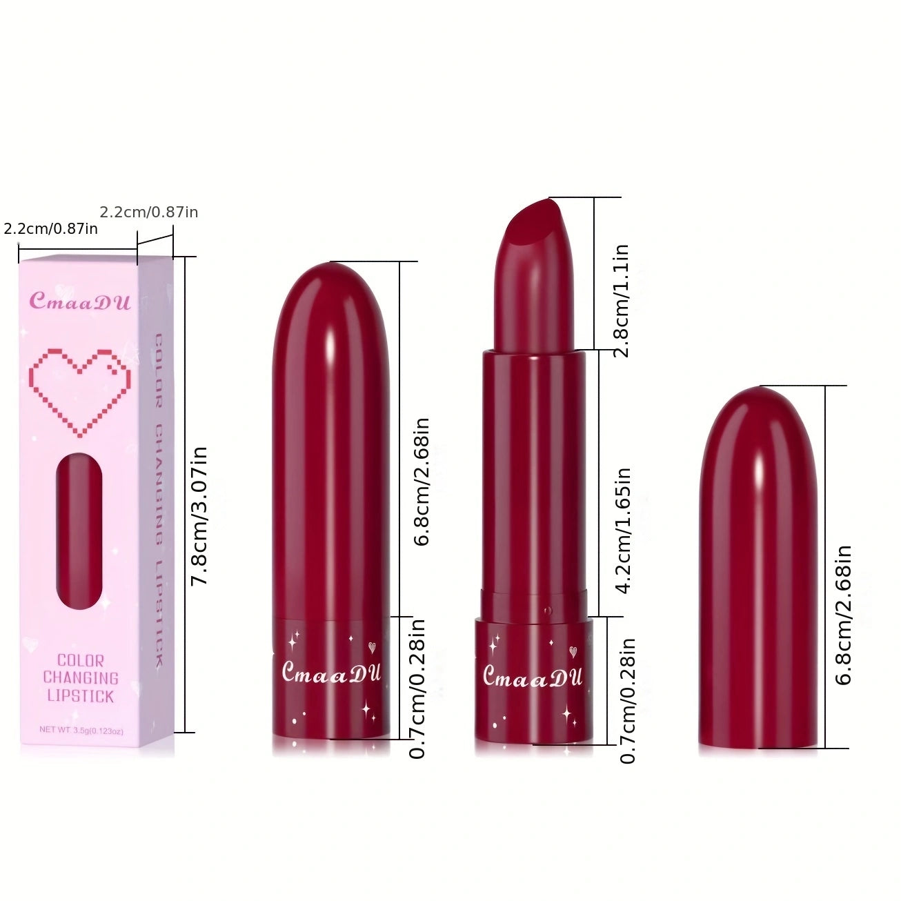 6 Colors Natural Nude Lipstick - Moisturizing Hydrating