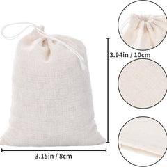 10pcs Cotton Drawstring Bag Bulk Gift Jewelry Bag Party Wedding Storage Bag
