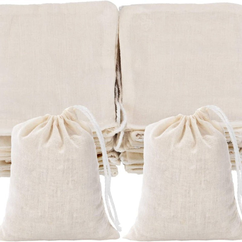 10pcs Cotton Drawstring Bag Bulk Gift Jewelry Bag Party Wedding Storage Bag