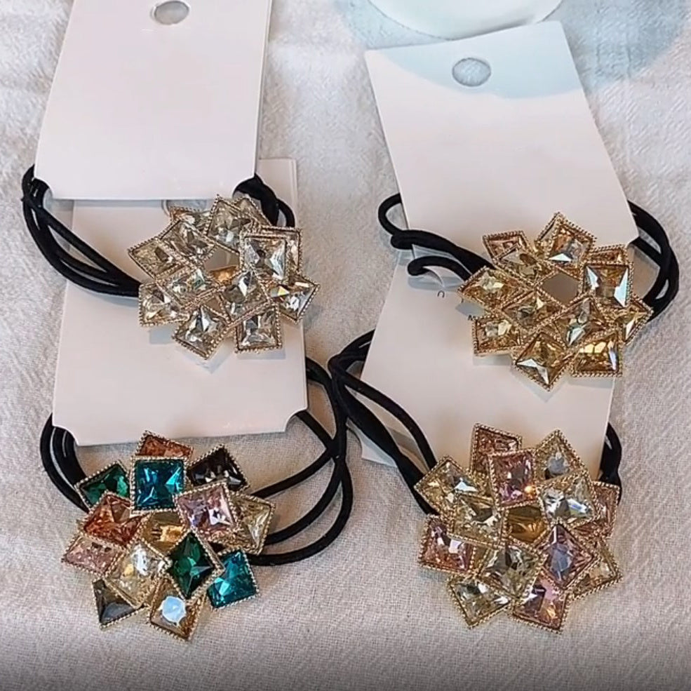 Crystal Rhinestone Elastic Hair Tie Ponytail Scrunchie