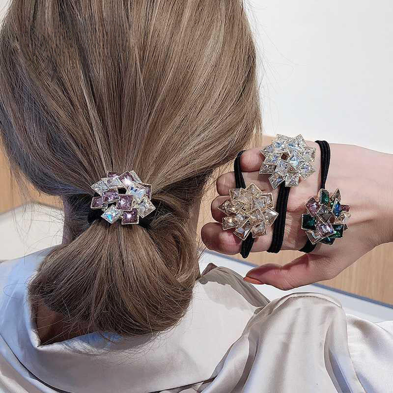 Crystal Rhinestone Elastic Hair Tie Ponytail Scrunchie