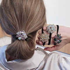 Crystal Rhinestone Elastic Hair Tie Ponytail Scrunchie