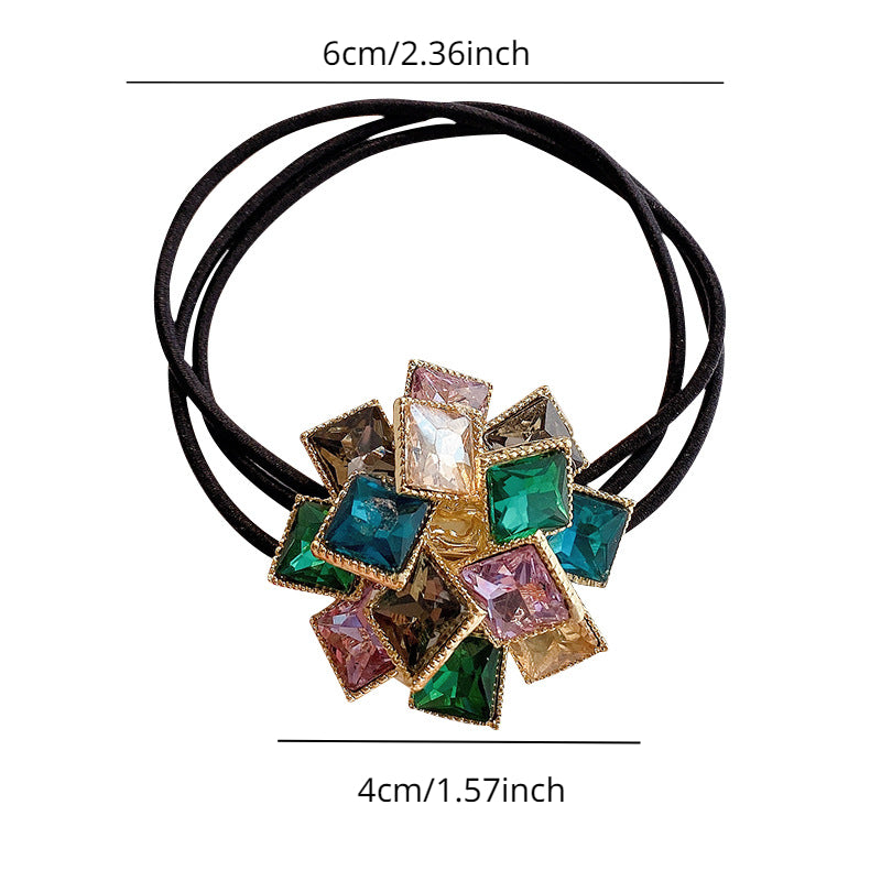 Crystal Rhinestone Elastic Hair Tie Ponytail Scrunchie