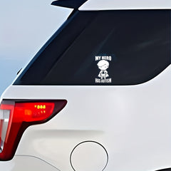 Creative My Hero Sticker Decal For Laptop Car Window Door Shop