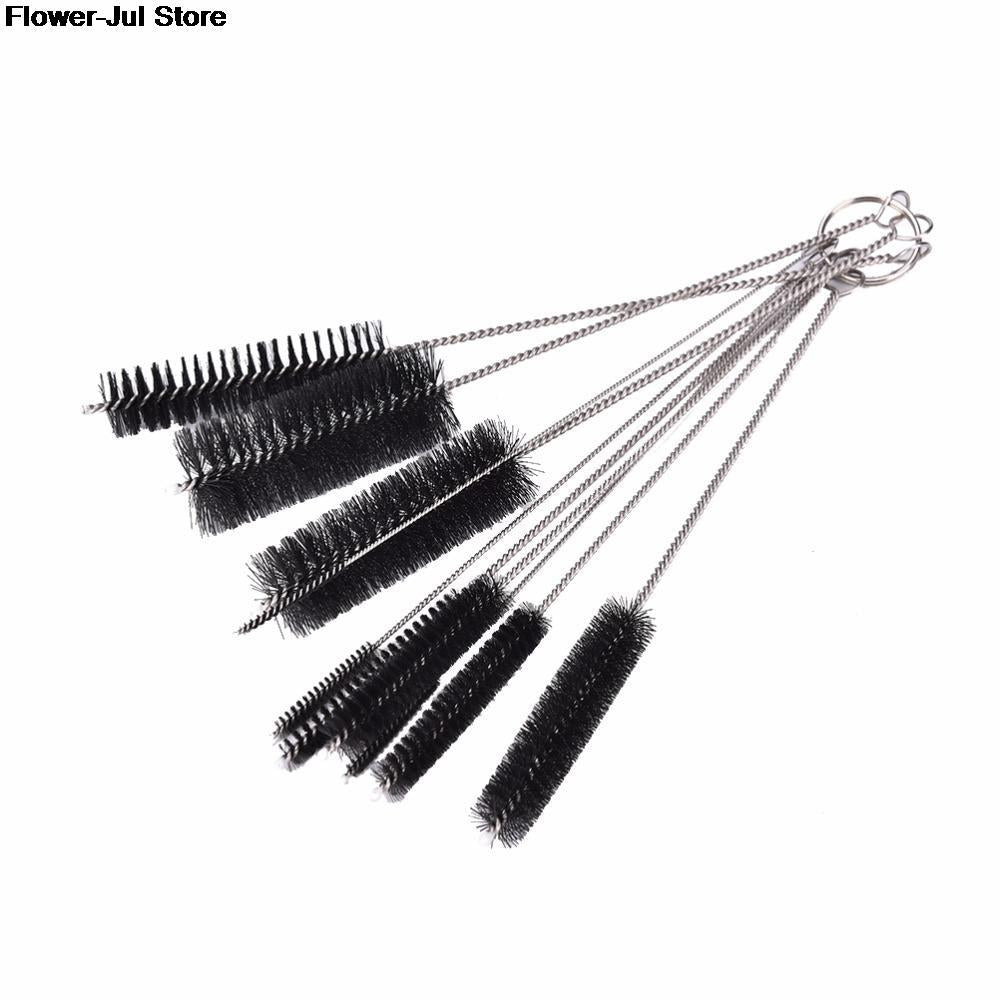 10pcs Stainless Steel Test Tube Cleaning Brushes Set