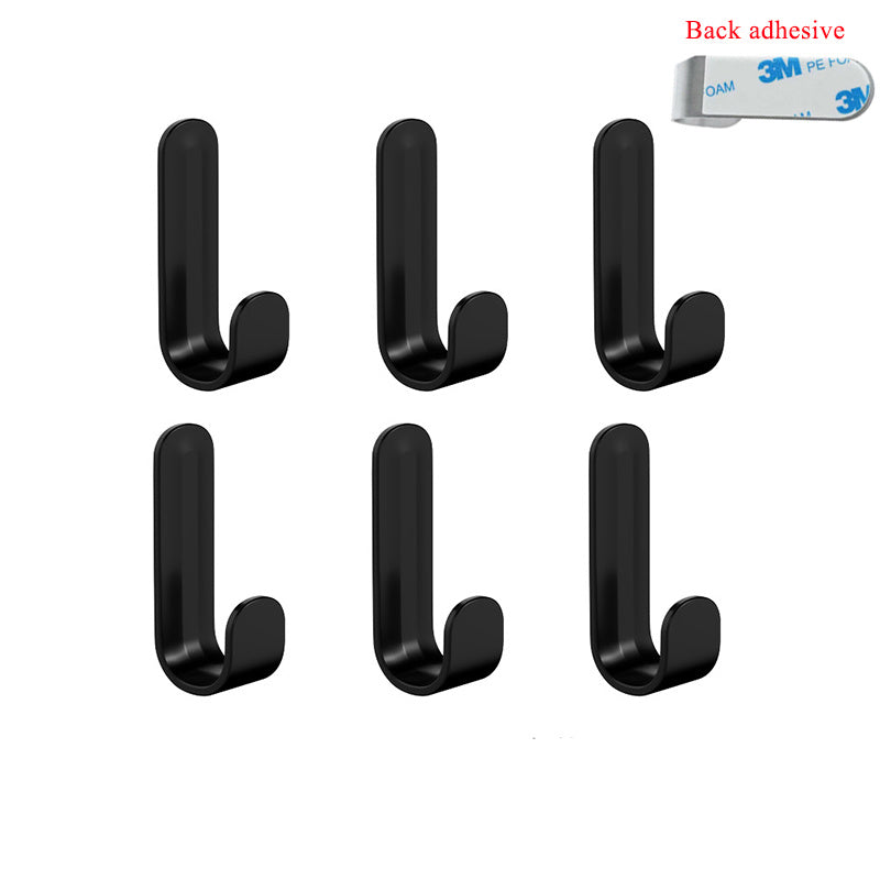 6pcs Wall Organize Hook Door Back Key Cloth Hanger Bathroom Towel Holder