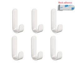 6pcs Wall Organize Hook Door Back Key Cloth Hanger Bathroom Towel Holder