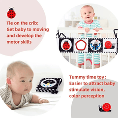Baby Crib Cloth Book With Mirror Bed Hanging Toy